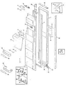 Freezer Door parts for Jenn-Air Refrigerator JRSD246B / BQ82A from AppliancePartsPros.com