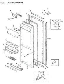 Fresh Food Door parts for Jenn-Air Refrigerator JRSD246B / BQ81C from AppliancePartsPros.com