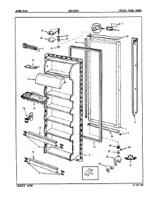 04 - Fresh Food Door parts for Jenn-Air Refrigerator JRSI205 / 9Q05B from AppliancePartsPros.com