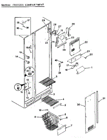 Freezer Section parts for Jenn-Air Refrigerator JRSD246B / BQ82B from AppliancePartsPros.com