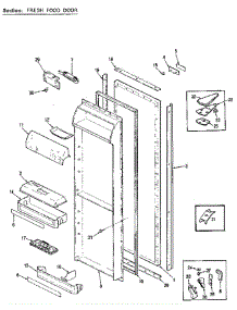 Fresh Food Door parts for Jenn-Air Refrigerator JRSD246B / BQ82B from AppliancePartsPros.com