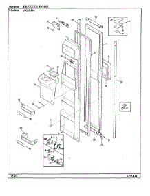 02 - Freezer Door parts for Jenn-Air Refrigerator JRSD246 / BQ81C from AppliancePartsPros.com