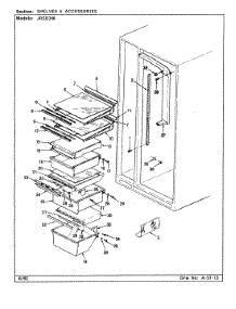 05 - Shelves & Accessories parts for Jenn-Air Refrigerator JRSD246 / CQ82A from AppliancePartsPros.com