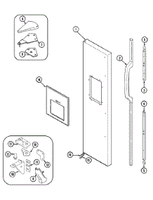 03 - Freezer Outer Door parts for Jenn-Air Refrigerator JRSD209B from AppliancePartsPros.com