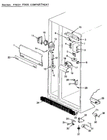 Refrigerator Liner parts for Jenn-Air Refrigerator JRSD246B / CQ82A from AppliancePartsPros.com