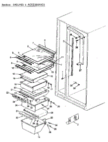 Refrigerator Shelving And Drawers parts for Jenn-Air Refrigerator JRSD246B / CQ82A from AppliancePartsPros.com