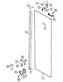 06 - Fresh Food Outer Door parts for Jenn-Air Refrigerator JRSD278A from AppliancePartsPros.com