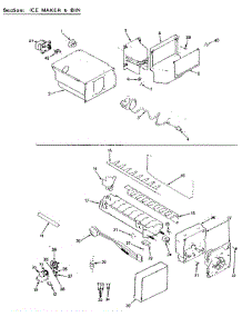 Icemaker And Bucket Asem. parts for Jenn-Air Refrigerator JRSD246B / CQ82A from AppliancePartsPros.com