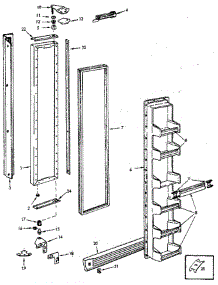 Freezer Door parts for Jenn-Air Refrigerator JRSI205B / 9Q05B from AppliancePartsPros.com