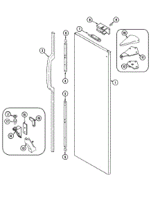 06 - Fresh Food Outer Door parts for Jenn-Air Refrigerator JRSD249KA from AppliancePartsPros.com
