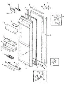 Fresh Food Door parts for Jenn-Air Refrigerator JRSD246B / BQ81A from AppliancePartsPros.com
