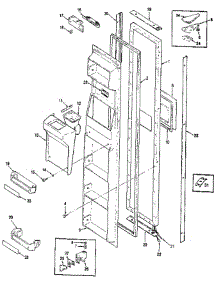 Freezer Door parts for Jenn-Air Refrigerator JRSD246B / BQ81A from AppliancePartsPros.com