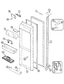 04 - Fresh Food Door parts for Jenn-Air Refrigerator JRS228B from AppliancePartsPros.com