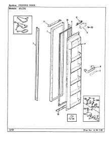 02 - Freezer Door parts for Jenn-Air Refrigerator JRS226 / AQ21A from AppliancePartsPros.com