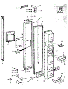 Freezer Door parts for Jenn-Air Refrigerator JRSDX244B / 7N15A from AppliancePartsPros.com
