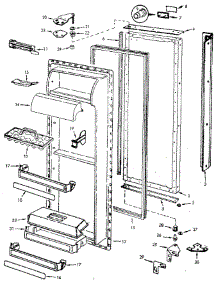 Fresh Food Door parts for Jenn-Air Refrigerator JRSDX244B / 8N05A from AppliancePartsPros.com