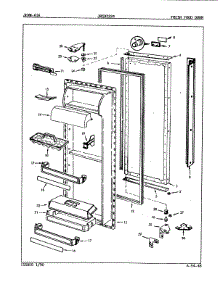 04 - Fresh Food Door parts for Jenn-Air Refrigerator JRSDX244 / 8N62A from AppliancePartsPros.com