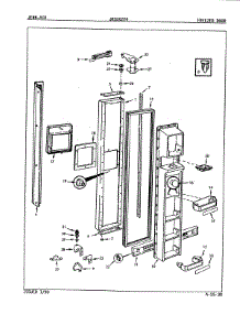 02 - Freezer Door parts for Jenn-Air Refrigerator JRSDX244 / 8N62A from AppliancePartsPros.com