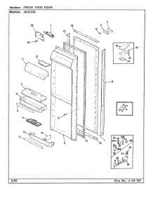 04 - Fresh Food Door parts for Jenn-Air Refrigerator JRSD226 / AQ31A from AppliancePartsPros.com