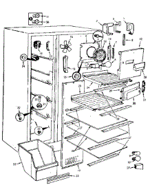 Freezer Section parts for Jenn-Air Refrigerator JRSD225B / 9Q20A from AppliancePartsPros.com