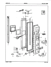 02 - Freezer Door parts for Jenn-Air Refrigerator JRSD224 / 7N07A from AppliancePartsPros.com