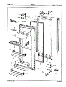 02 - Fresh Food Door parts for Jenn-Air Refrigerator JRSD224B / 8N61A from AppliancePartsPros.com