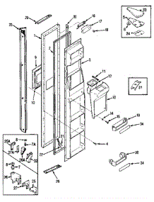 Freezer Door parts for Jenn-Air Refrigerator JRSD226B / BQ32B from AppliancePartsPros.com