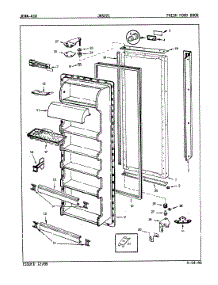 04 - Fresh Food Door parts for Jenn-Air Refrigerator JRS221 / 9Q10B from AppliancePartsPros.com