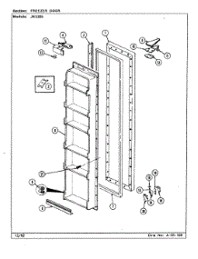 02 - Freezer Door parts for Jenn-Air Refrigerator JRS205L / DQ01A from AppliancePartsPros.com