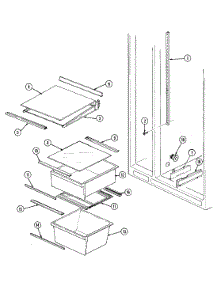06 - Shelves & Accessories parts for Jenn-Air Refrigerator JRS206A from AppliancePartsPros.com