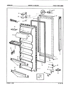 04 - Fresh Food Door parts for Jenn-Air Refrigerator JRS202 / 7N05A from AppliancePartsPros.com