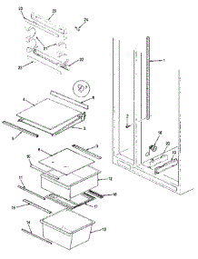 Shelves & Accessories parts for Jenn-Air Refrigerator JRS203B / BQ01A from AppliancePartsPros.com
