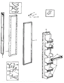 Freezer Door parts for Jenn-Air Refrigerator JRS203B / BQ01A from AppliancePartsPros.com