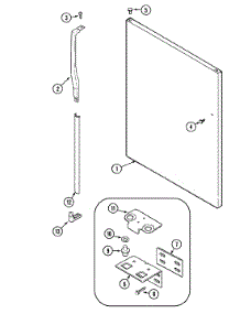 07 - Fresh Food Outer Door parts for Jenn-Air Refrigerator JTF2688AEB from AppliancePartsPros.com