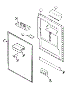 06 - Fresh Food Inner Door parts for Jenn-Air Refrigerator JTB1987ARA from AppliancePartsPros.com
