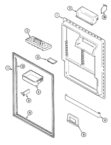 06 - Fresh Food Inner Door parts for Jenn-Air Refrigerator JTB1988AEB from AppliancePartsPros.com