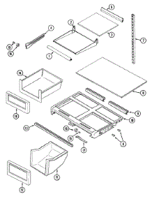 09 - Shelves & Accessories parts for Jenn-Air Refrigerator JTB1986ARA from AppliancePartsPros.com