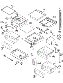 09 - Shelves & Accessories (Jcb2388arq) parts for Jenn-Air Refrigerator JCB2388ARQ from AppliancePartsPros.com