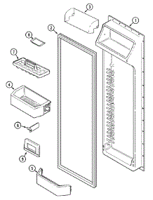 06 - Fresh Food Inner Door (Jcb2388arq) parts for Jenn-Air Refrigerator JCB2388ARQ from AppliancePartsPros.com