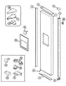 06 - Freezer Outer Door parts for Jenn-Air Refrigerator JSD2789ATW from AppliancePartsPros.com