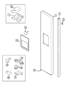 06 - Freezer Outer Door (Jcd2289aes) parts for Jenn-Air Refrigerator JCD2289AES from AppliancePartsPros.com