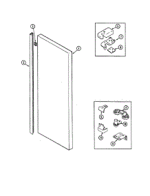 Fresh Food Outer Door parts for Jenn-Air Refrigerator JCD2289AEG from AppliancePartsPros.com