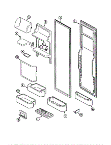 Fresh Food Inner Door parts for Jenn-Air Refrigerator JCD2289AEG from AppliancePartsPros.com