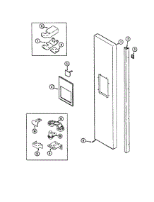 Freezer Outer Door parts for Jenn-Air Refrigerator JCD2289AEK from AppliancePartsPros.com