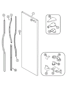 08 - Fresh Food Outer Door parts for Jenn-Air Refrigerator JSD2588AEA from AppliancePartsPros.com