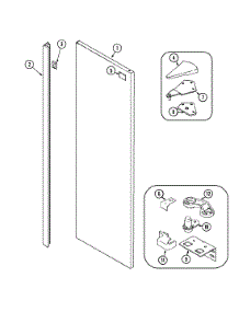 08 - Fresh Food Outer Door (Jsd2789aes) parts for Jenn-Air Refrigerator JSD2789AES from AppliancePartsPros.com