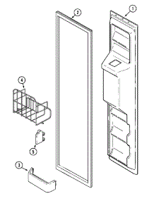 05 - Freezer Inner Door parts for Jenn-Air Refrigerator JSD2789AES from AppliancePartsPros.com