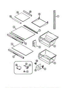 Shelves And Accessories parts for Jenn-Air Refrigerator JSD2574ARA from AppliancePartsPros.com