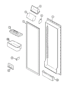 07 - Fresh Food Inner Door parts for Jenn-Air Refrigerator JSD2588AEW from AppliancePartsPros.com