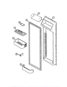 Fresh Food Inner Door parts for Jenn-Air Refrigerator JSD2574ARA from AppliancePartsPros.com